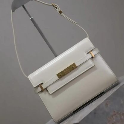 Saint Laurent YSL Women Manhattan Small in Box Saint Laurent-White - 图片 4