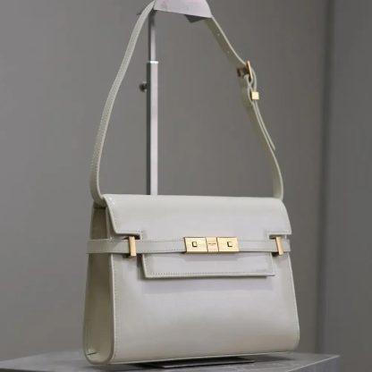 Saint Laurent YSL Women Manhattan Small in Box Saint Laurent-White - 图片 5
