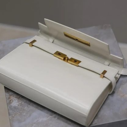 Saint Laurent YSL Women Manhattan Small in Box Saint Laurent-White - 图片 8