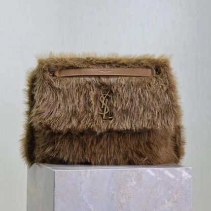 Saint Laurent YSL Women Niki Large Bag in Shearling 803892AAD1O2979 - 图片 2