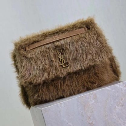 Saint Laurent YSL Women Niki Large Bag in Shearling 803892AAD1O2979 - 图片 4