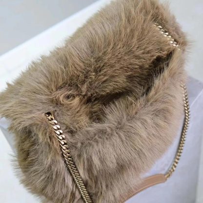 Saint Laurent YSL Women Niki Large Bag in Shearling 803892AAD1O2979 - 图片 5