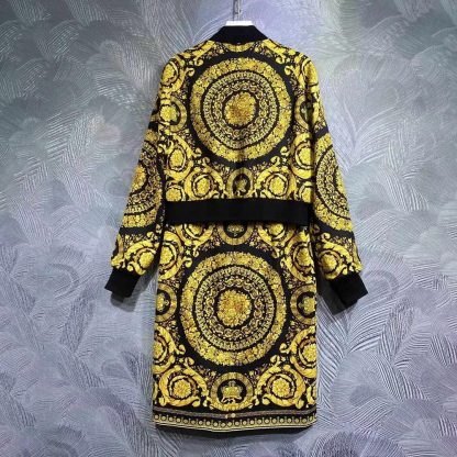 Versace Women Barocco Reversible Bomber Jacket-YellowBlack - 图片 3