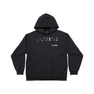Balenciaga Men Hand-Drawn Balenciaga Hoodie Medium Fit in Black