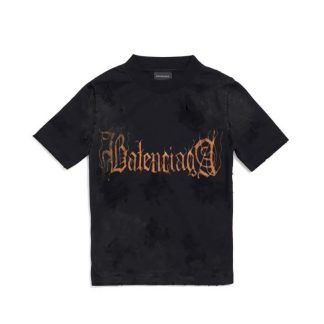 Balenciaga Men Heavy Metal Tight T-Shirt Small Fit in Black Faded