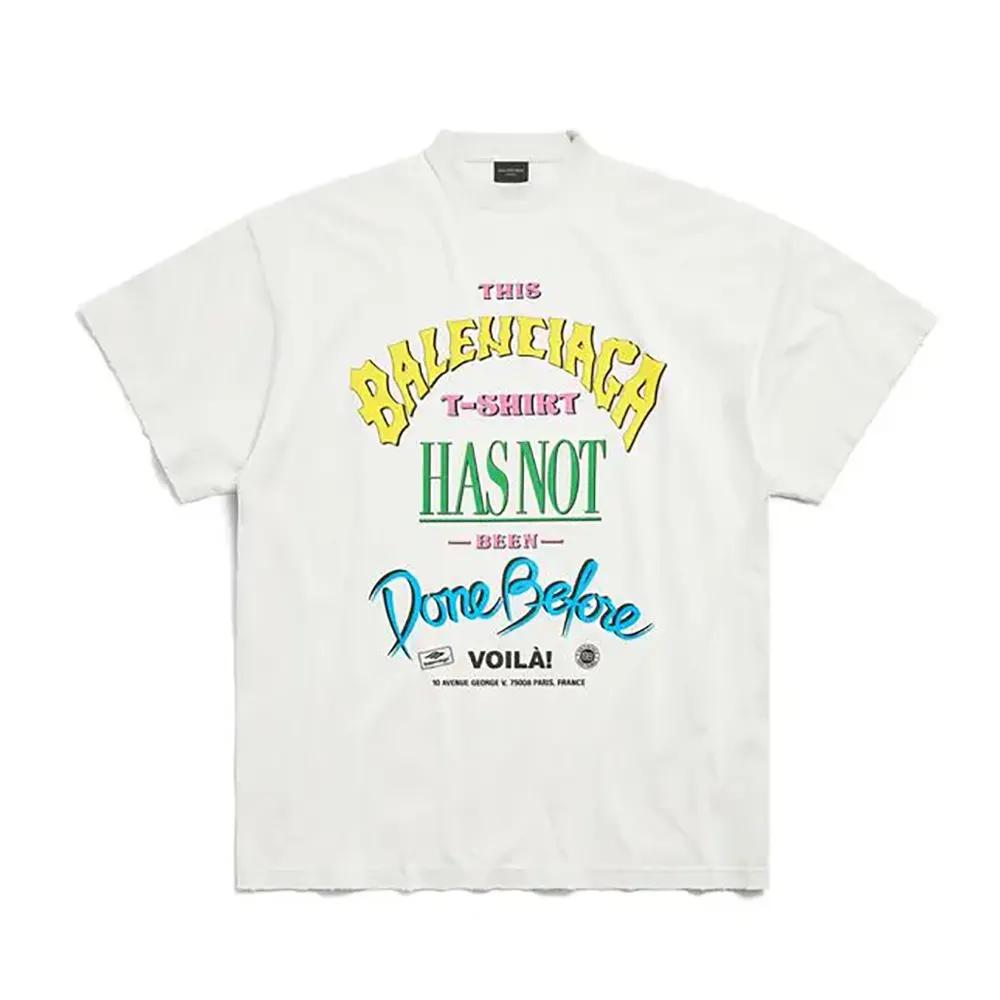 Balenciaga Men Not Been Done T-Shirt Oversized in off White Vintage Jersey