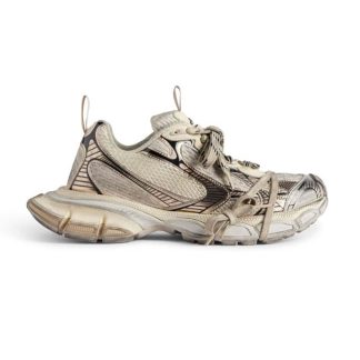 Balenciaga Unisex 3XL Sneaker in Beige Mesh and Polyurethane