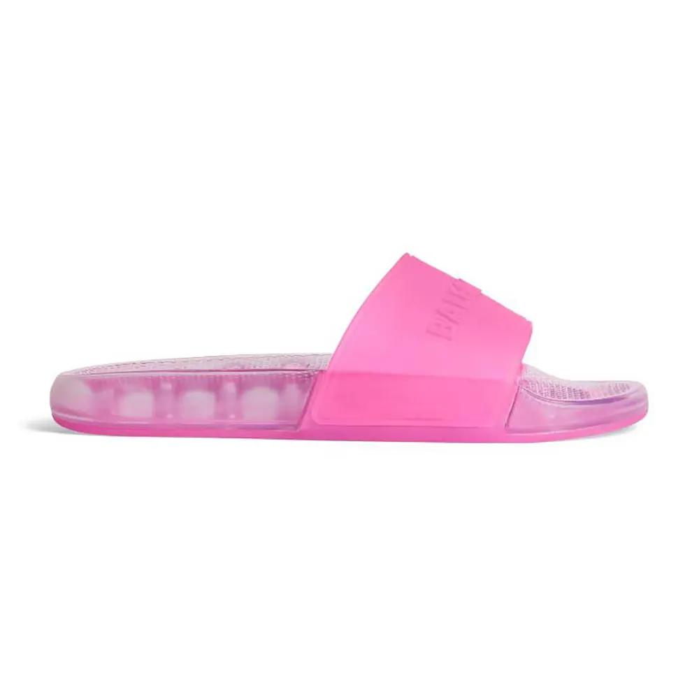 Balenciaga Unisex Pool Transparent Slide Sandal in Pink Rubber
