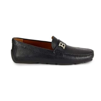Bally Men Logo Bit Driving Loafers-Black