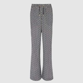 Balmain Women Monogrammed Flowing Trousers