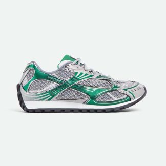 Bottega Veneta Unisex Technical Fabric Lace-up Orbit Sneaker-Green