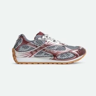 Bottega Veneta Unisex Technical Fabric Lace-up Orbit Sneaker-Maroon