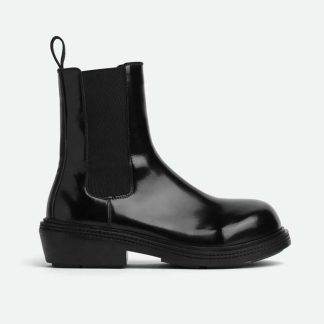 Bottega Veneta Women Fireman Chelsea Ankle Boot-Black