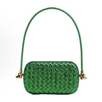 Bottega Veneta Women Knot Minaudiere On Strap-Green