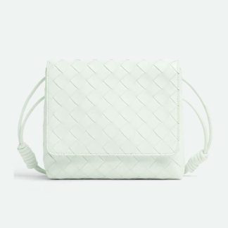 Bottega Veneta Women Mini Intrecciato Cross-Body Bag-White