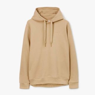 Burberry Men Check EKD Cotton Hoodie-Beige