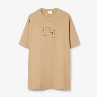 Burberry Men Check EKD Cotton T-shirt 80727031
