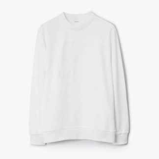 Burberry Men EKD Cotton Sweatshirt-White