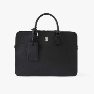 Burberry Men Slim Ainsworth Briefcase-Black