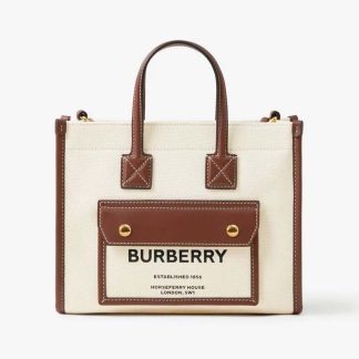Burberry Women Mini Freya Tote-Beige