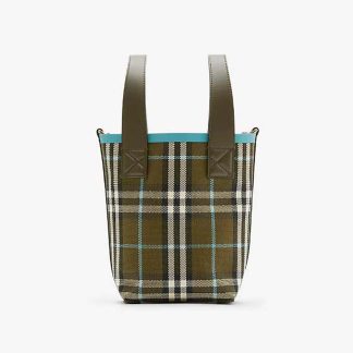 Burberry Women Mini London Tote Bag-Blue