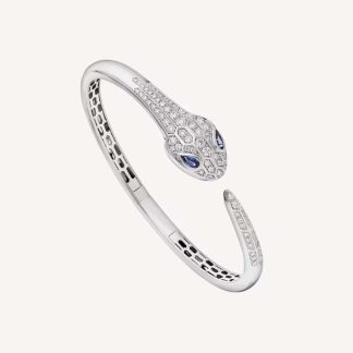 Bvlgari Women Serpenti Bangle Bracelet in 18 kt White Gold