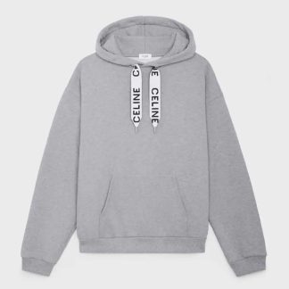 Celine Men Loose Hoodie in Cotton Fleece 2Y468670Q