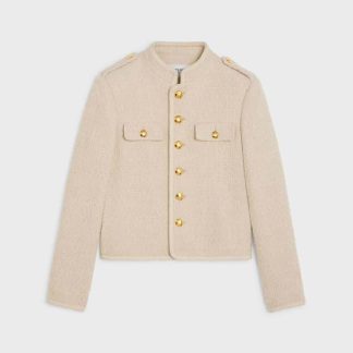 Celine Women Alluré Jacket in Bouclette Natté