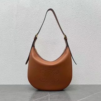 Celine Women Heloise Bag in Supple Calfskin-Brown