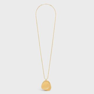 Celine Women Petale Necklace in Brass with Gold Finish