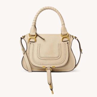 Chloe Women Marcie Small Double Carry Bag-Beige