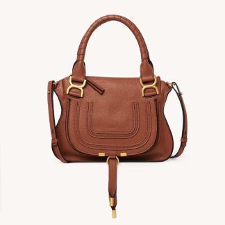 Chloe Women Marcie Small Double Carry Bag-Brown