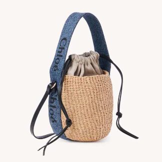 Chloe Women Small Woody Basket-Navy