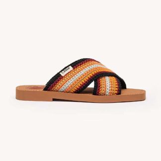 Chloe Women Woody Flat Mule-Black