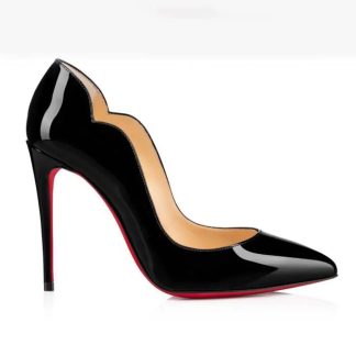 Christian Louboutin Women Hot Chick 100 mm Pumps Patent Calf Leather Black