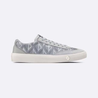 Dior Men B101 Sneaker Dior Gray CD Diamond Canvas Smooth Calfskin and Nubuck