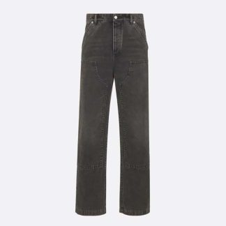 Dior Men Carpenter Jeans Black Cotton Twill
