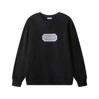 Dior Men Christian Dior Couture Sweatshirt Black Cotton Fleece