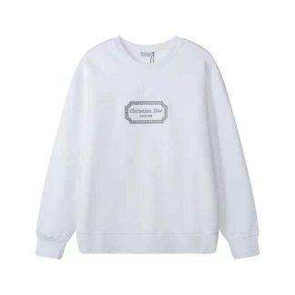 Dior Men Christian Dior Couture Sweatshirt White Cotton Fleece