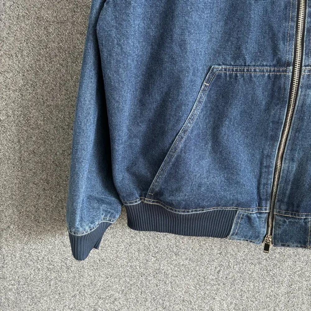 Dior Men Christian Dior Tag Hooded Jacket Blue Cotton Denim - Image 8
