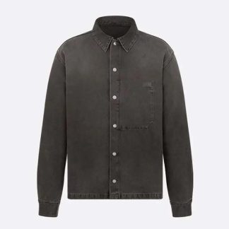 Dior Men Overshirt Black Cotton Twill 413D488B351X_C830