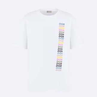Dior Men Relaxed-fit T-shirt White Slub Organic Cotton Jersey