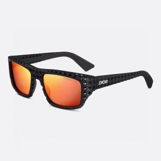 Dior Unisex Dior3D S1I Orange Mirrored Rectangular Sunglasses