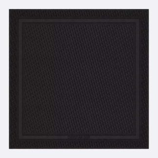Dior Unisex Oblique Shawl Black Silk Blend with Metallic Thread