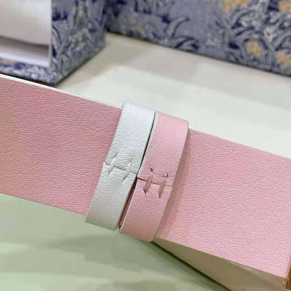 Dior Women 30 Montaigne Reversible Belt Dusty Ivory and Heritage Pink Smooth Calfskin 35 MM - 图片 7
