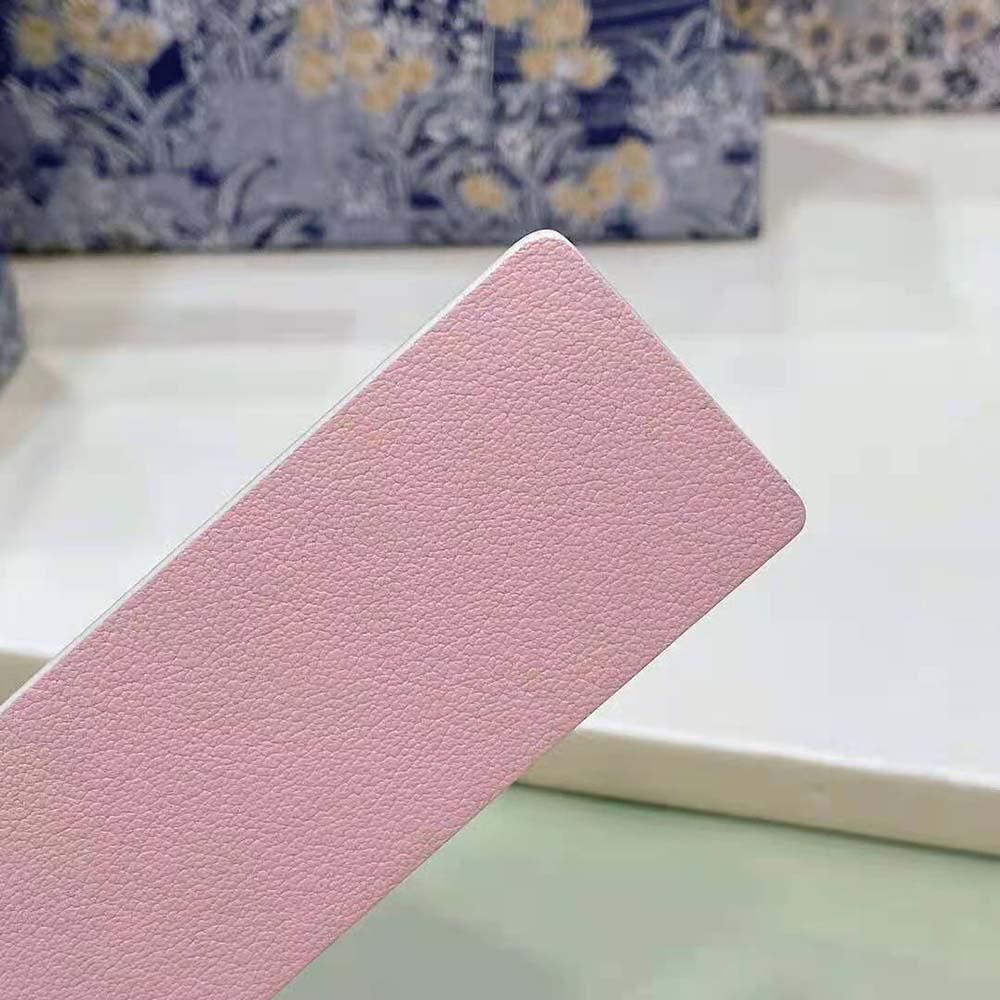 Dior Women 30 Montaigne Reversible Belt Dusty Ivory and Heritage Pink Smooth Calfskin 35 MM - 图片 8