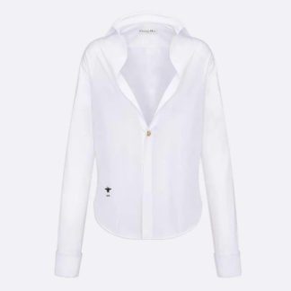 Dior Women Blouse White Cotton Poplin 451B72A3356_X0100
