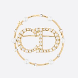 Dior Women Clair D Lune Brooch Gold-Finish Metal