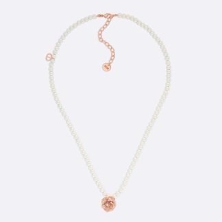 Dior Women D-Millefiori Necklace Matte Pink-Finish Metal