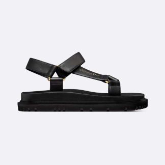 Dior Women D-Wave Sandal Black Lambskin